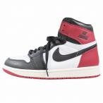 ナイキ NIKE AIR JORDAN 1 RETRO HIGH OG スニーカー シューズ 27.0 ブラックトゥ ホワイト バーシティレッド-セイル DZ5485-106