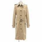 トリーバーチ TORY BURCH トレンチコート ベルト付 シングルブレスト 6 S ベージュ /UO レディース