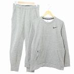  Nike NIKE тренировочный верх и низ выставить футболка брюки обратная сторона ворсистый M S серый 0205 мужской 