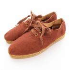  Hermes HERMES эспадрильи спортивные туфли обувь H Logo вышивка 38 чай Brown /UO IBO66 *AA* женский 