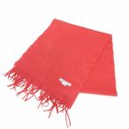 ジョンストンズ Johnstons 美品 Cashmere カシミヤ100％ ストール スコットランド製 マフラー フリンジ オレンジ IBO70 レディース