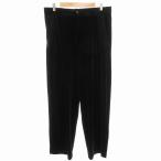 ショッピングzara ザラ ZARA 美品 Velvet Velour pants 2タック ベルテッド ベロア ワイド パンツ スラックス L 黒 ブラック /FF IBO70 メンズ