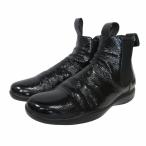 プラダ PRADA 3T1381 サイドゴア パテントレザー ショートブーツ チェルシーブーツ 黒 ブラック 36 23cm相当 IBO76 レディース