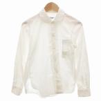 コムデギャルソンコムデギャルソン COMME des GARCONS COMME des GARCONS シャツ 丸襟 ラウンドカラー フランス製 長袖 XS 白 ホワイト