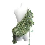 未使用品 マメクロゴウチ Mame Kurogouchi タグ付 22SS MACRAME BEADED HAND BAG GREEN マクラメ ショルダーバッグ ハンドニット