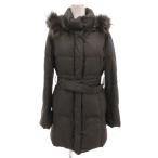  Le souk Le souk пуховик мех енота колено длина 38 чай Brown /FF #YHS1 женский 