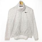  Nike NIKE DRI-FIT половина Zip ветровка окно жакет тянуть over общий рисунок M светло-серый 0915 женский 