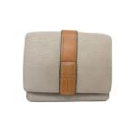 ショッピングLOEWE ロエベ LOEWE TRIFOLD WALLET トリフォールドウォレット 三つ折り財布 アナグラム レザー ベージュ レディース