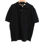 フェンディ FENDI タグ付 ズッカ柄 刺繍 ポロシャツ ロゴ 半袖 黒 ブラック EU44 S相当 ■MNK1 メンズ