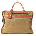 フェリージ Felisi 8637/2 ナイロン レザー ブリーフケース ビジネスバッグ カーキ ブラウン 緑 茶 1013 IBO82 メンズ