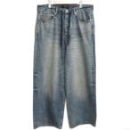 バレンシアガ BALENCIAGA 24SS OVERSIZE BAGGY DENIM PANTS 786643 TQW55 オーバーサイズ バギーデニム ジーンズ インディゴ XS ☆AA★