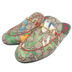 グッチ GUCCI Horsebit GG Supreme Slipper 427363 GGスプリーム ホースビット ミュール スリッパ マルチカラー 35 ■MNK2