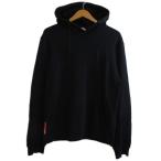プラダスポーツ PRADA SPORT Hooded Bluson Sweat プルオーバー パーカー ラバータグ フーディ 国内正規 黒 ブラック L ■MNK2 メンズ