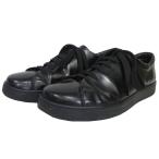 プラダ PRADA Leather Sneaker DNC112 オールレザースニーカー ローカット 黒 ブラック 7 1/2 ■MNK2 メンズ