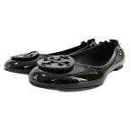 Tory Burch TORY BURCH прекрасный товар Tory Burch pa палатка кожа балетки плоская обувь ....7 24cm чёрный черный 1113 #MNK2