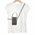 フェンディ FENDI KIDS キッズ ズッカ柄 ショルダーバッグ プリントTシャツ カットソー 半袖 12A 白 ホワイト 系 IBO84 1119 キッズ