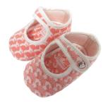  не использовался товар Hermes HERMES 2019 год First обувь пинетки туфли с ремешками заяц рисунок белый розовый #MNK3 Kids 