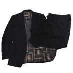 ショッピングポールスミス ポールスミスコレクション 希少 最高級 スーツ セットアップ 犬絵画柄 総裏 ウール ビジネス フォーマル 本切羽 変形3B L 黒 ブラック