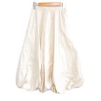 ショッピングタグ 未使用品 ユナイテッドアローズ UNITED ARROWS タグ付 バルーンスカート ロング ゴムウエスト コットンシルク ベージュ 36 約M