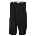 ショッピングサルエル コムデギャルソンオム COMME des GARCONS HOMME 美品 24AW ウールギャバ スラックス サルエルパンツ S 黒 ブラック HN-P102 メンズ