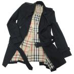 ショッピングBURBERRY バーバリー BURBERRY 現行 サンドリンガム SANDRINGHAM ノバチェック トレンチコート スプリングコート 英国製 48 ミドル 黒 ブラック メン