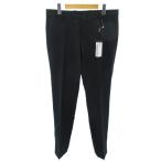 未使用品 ドルチェ&ガッバーナ ドルガバ DOLCE&GABBANA タグ付き パンツ スラックス テーパード ジップフライ ウール 48 黒 ブラック