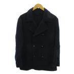 ショッピングダンヒル ダンヒル dunhill 美品 Pコート ピーコート ロゴ ボタン ウール カシミヤ混 ミドル丈 XS 黒 ブラック 0119 ■MNK4 メンズ