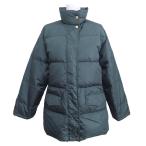 サルヴァトーレフェラガモ Salvatore Ferragamo ダウンコート 裏地 スカーフ柄 総柄 アニマル プリント スタンドカラー XS グリーン 系