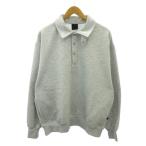 ダイワ ピアサーティナイン DAIWA PIER39 TECH SWEAT SNAP PULLOVER スウェット トレーナー ハーフボタン 長袖 L ライトグレー