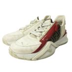 ショッピングフェンディ フェンディ FENDI フロー FROW スニーカー シューズ ローカット サイドジップ 切替 ズッカ柄 8 27.0cm 白 ホワイト系 0311 IBO92