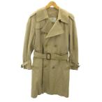  Aquascutum AQUASCUTUM Vintage 70-80s тренчкот подкладка проверка ремень длинный длина бежевый 0320 IBO92 мужской 
