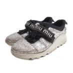 ミュウミュウ miumiu グリッター スニ