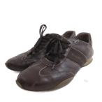  Salvatore Ferragamo Salvatore Ferragamo обувь для вождения спортивные туфли кожа чай Brown гонки выше /HW IBO94 мужской 