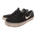  Nike NIKE ZOOM STEFAN JANOSKI SLIP туфли без застежки обувь Logo вышивка замша 28 чёрный черный /FF мужской 