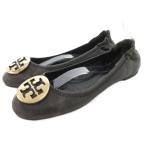  Tory Burch TORY BURCH Minnie Travel Ballet minnie путешествие балетки двойной T 7M чёрный черный /OB #IBO104 женский 