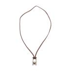 エルメス HERMES ネックレス カデナ 茶 アクセサリー レザー 2001年限定 地球 L’HOMME PEUT EMBELLIR LA TERRE レディース中古 【ベクトル