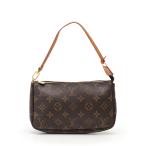 ルイヴィトン LOUIS VUITTON アクセサリーポーチ ポシェットアクセソワール モノグラム 茶 M40712 PVC レザー レディース 中古 【ベクトル
