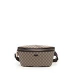 中古 グッチ GUCCI ウエストバッグ ボディバッグ GGスプリーム ベージュ ダークブラウン 211110 PVC レザー メンズ 【ベクトル 古着】