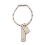 中古 グッチ GUCCI ボールチェーンブレスレット ダブルタグ シルバー アクセサリー SV925 レディース 【ベクトル 古着】