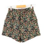  Olive des Olive OLIVE des OLIVE юбка-брюки шорты твид цветочный принт чёрный зеленый M *A155 женский 