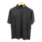  Mizuno MIZUNO Golf Golf одежда cut and sewn рубашка с коротким рукавом mok шея Logo чёрный L *T273 мужской 