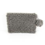 LLQ клатч искусственный мех серый *T48 женский 