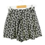  Pageboy PAGE BOY юбка-брюки шорты плиссировать цветочный принт чёрный белый F *A284 женский 