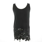  Capri shurema-juCAPRICIEUX LE'MAGE майка цветочный принт гонки стрейч чёрный F *A590 женский 