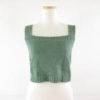 g Laile GRL вязаный топ бюстье зеленый M *T520 женский 