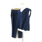  Lowrys Farm LOWRYS FARM выставить безрукавка cut and sewn конические брюки темно-синий M *A406 женский 