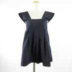 未使用品 神戸レタス KOBE LETTUCE スクエアネックブラウス カットソー ノースリーブ 紺 S *T579 レディース