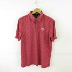  Callaway CALLAWAY спорт одежда Golf рубашка-поло короткий рукав цветочный принт Logo красный LL *T550 мужской 