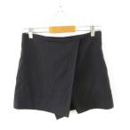 ザラ ZARA ショートパンツ キュロット ストライプ ストレッチ 紺 M *A831 レディース