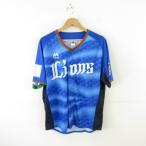  majestic MAJESTIC спорт бейсбол Saitama Seibu Lions 40th форма короткий рукав принт синий L *A268 мужской 